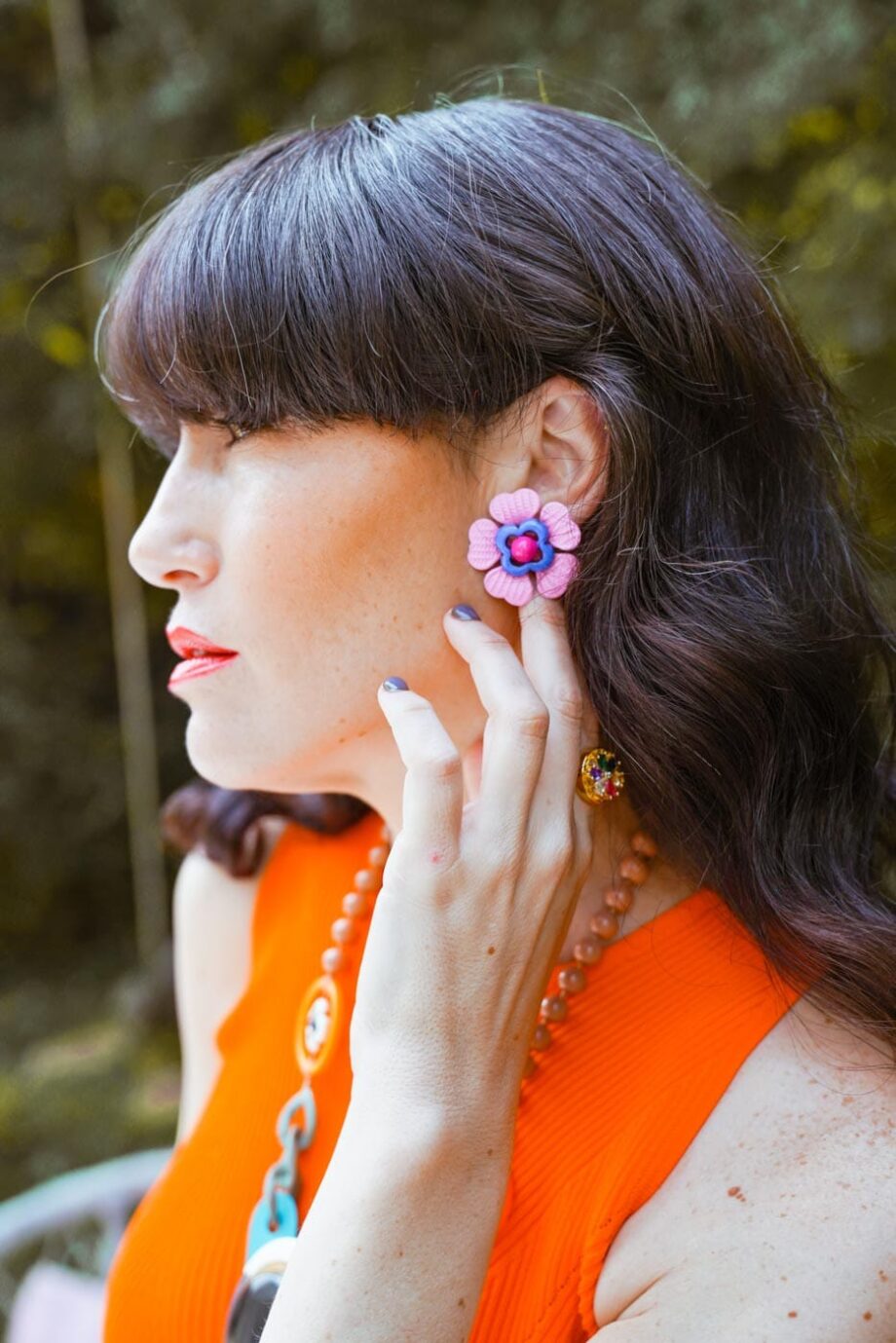 Retro flower earrings_1