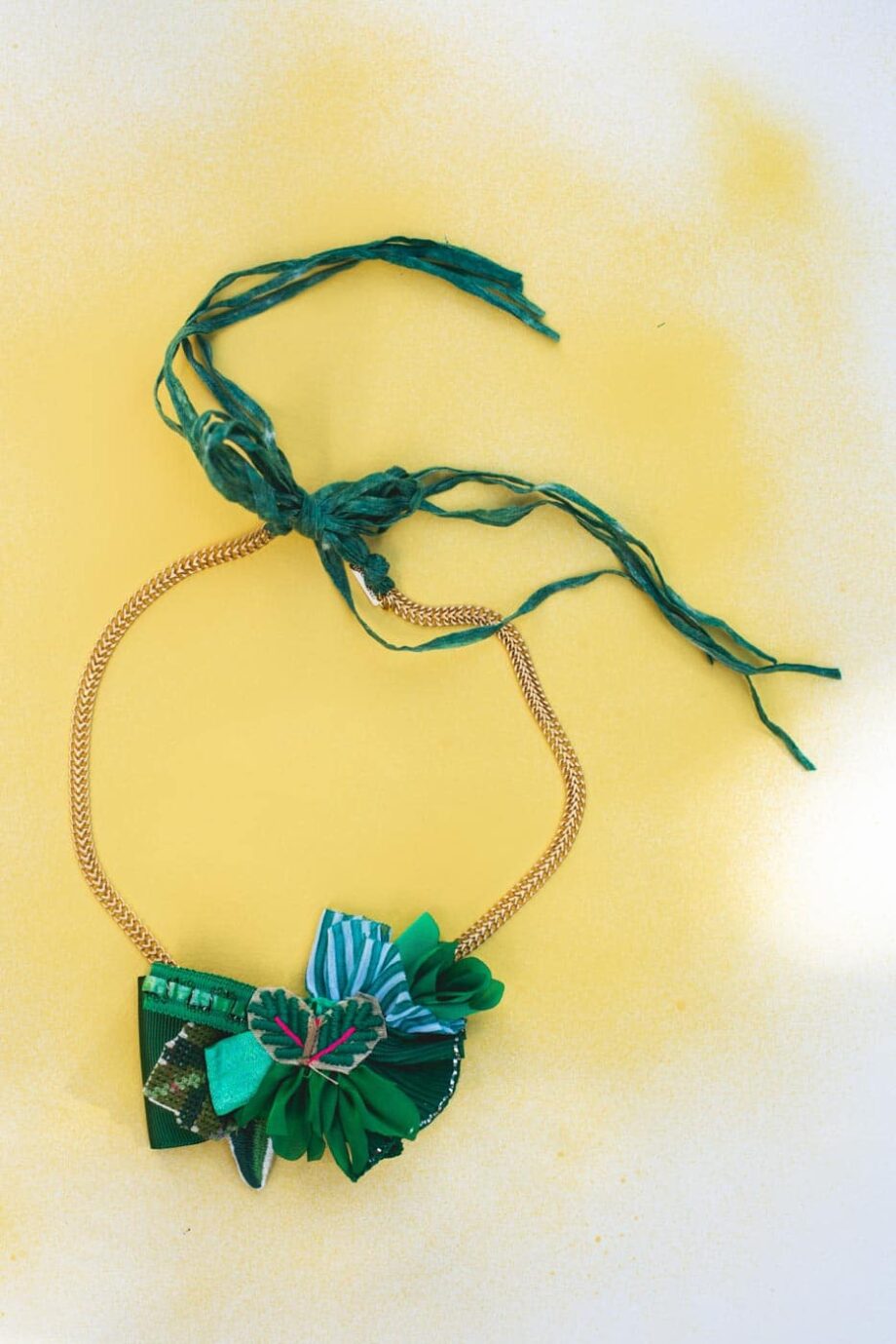 Summer splash necklace (dark green)_2