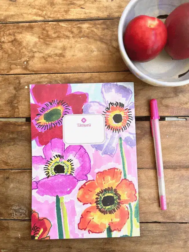 joyfull notebook poppies