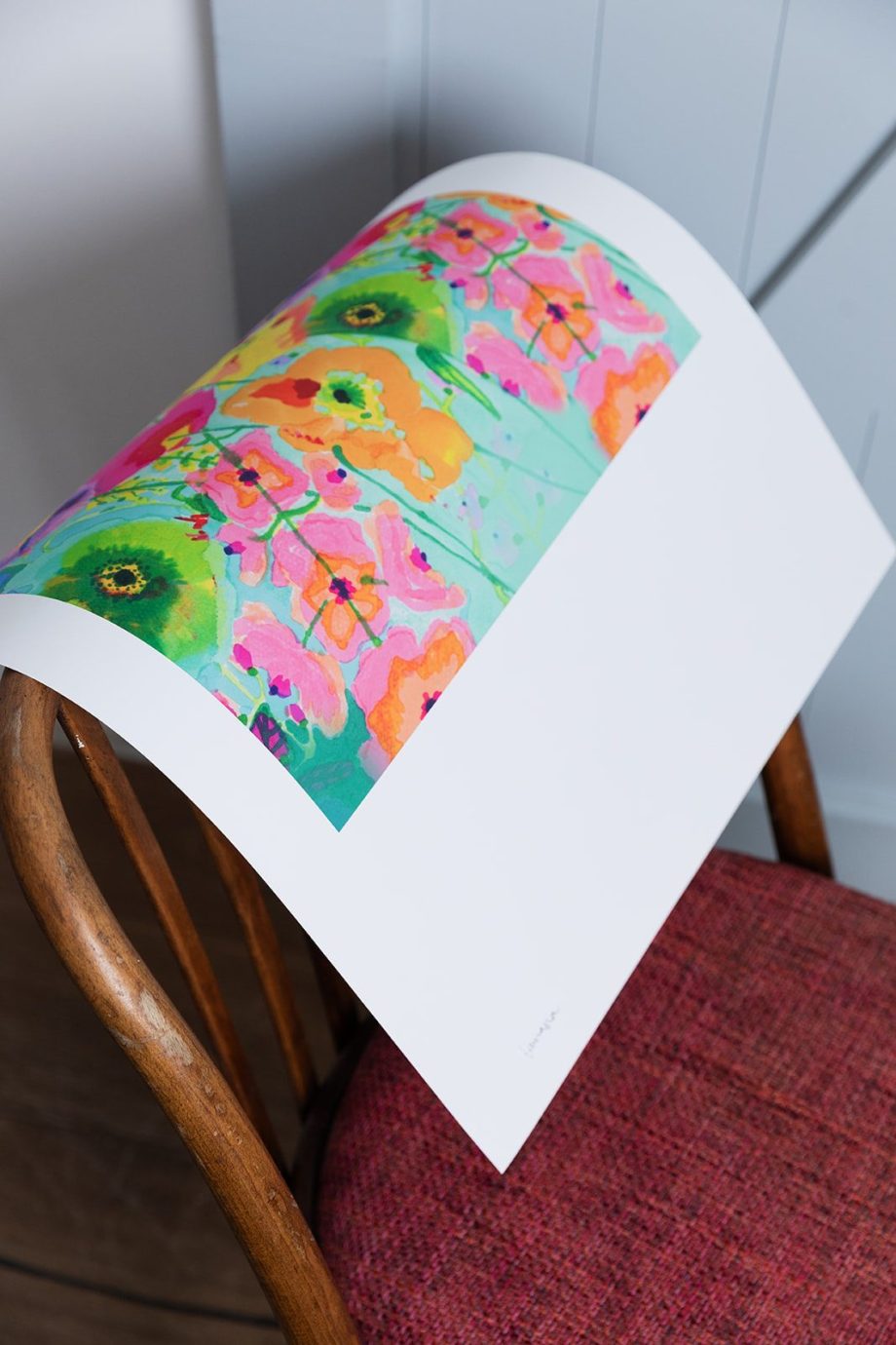 ⁦פרינט -Flowers are food for my soul⁩ – תמונה ⁦2⁩