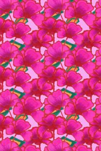 פרינט- Pink flower fan