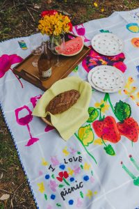 ⁦Big Blue Picnic tablecloth⁩ – תמונה ⁦2⁩