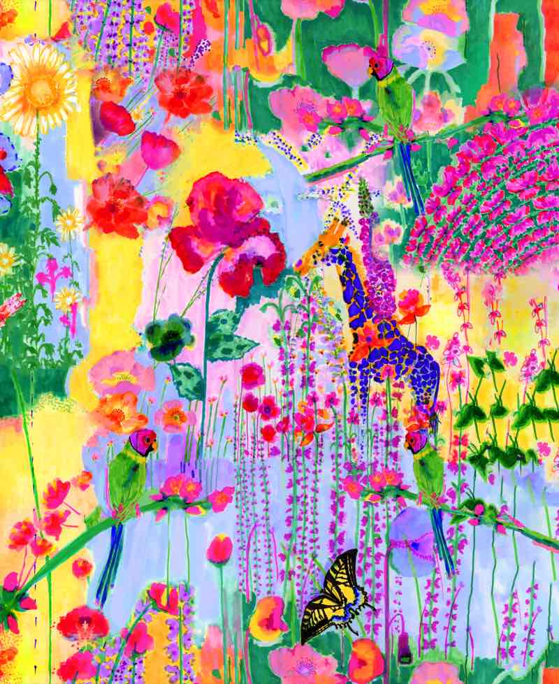 Untitled Artwork Giraffe and friends table cloth – תמונה 1